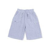 Micro Gingham Blue Blizzard - Peplum Tank with Wide Leg Pant