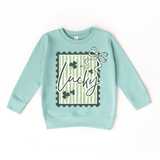 Lucky Stamp Bow Sweatshirt
