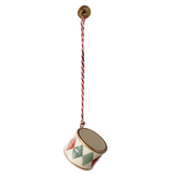 Metal Ornament, Small Drum - Classic Green - HoneyBug 