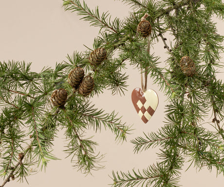 Metal Ornament, Small Heart - Light Purple