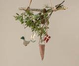 Cornet Ornament, Checker - Red - HoneyBug 