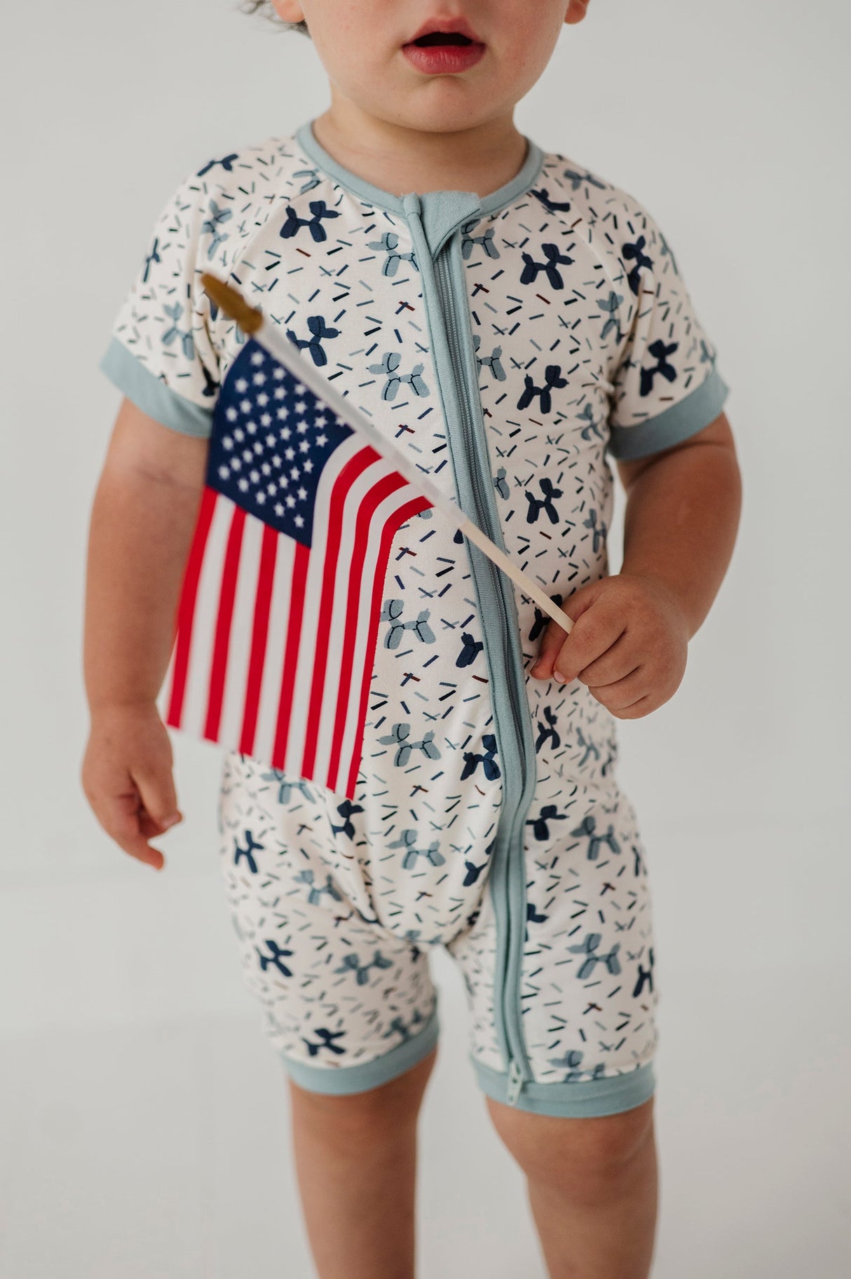 Summer Zip Romper - HoneyBug 