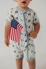 Summer Zip Romper - HoneyBug 