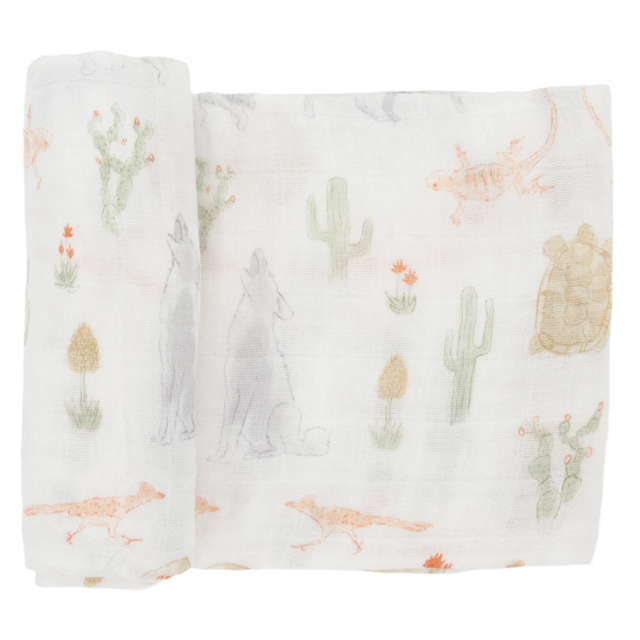 Cotton Muslin Swaddle Blanket - Desert Night - HoneyBug 