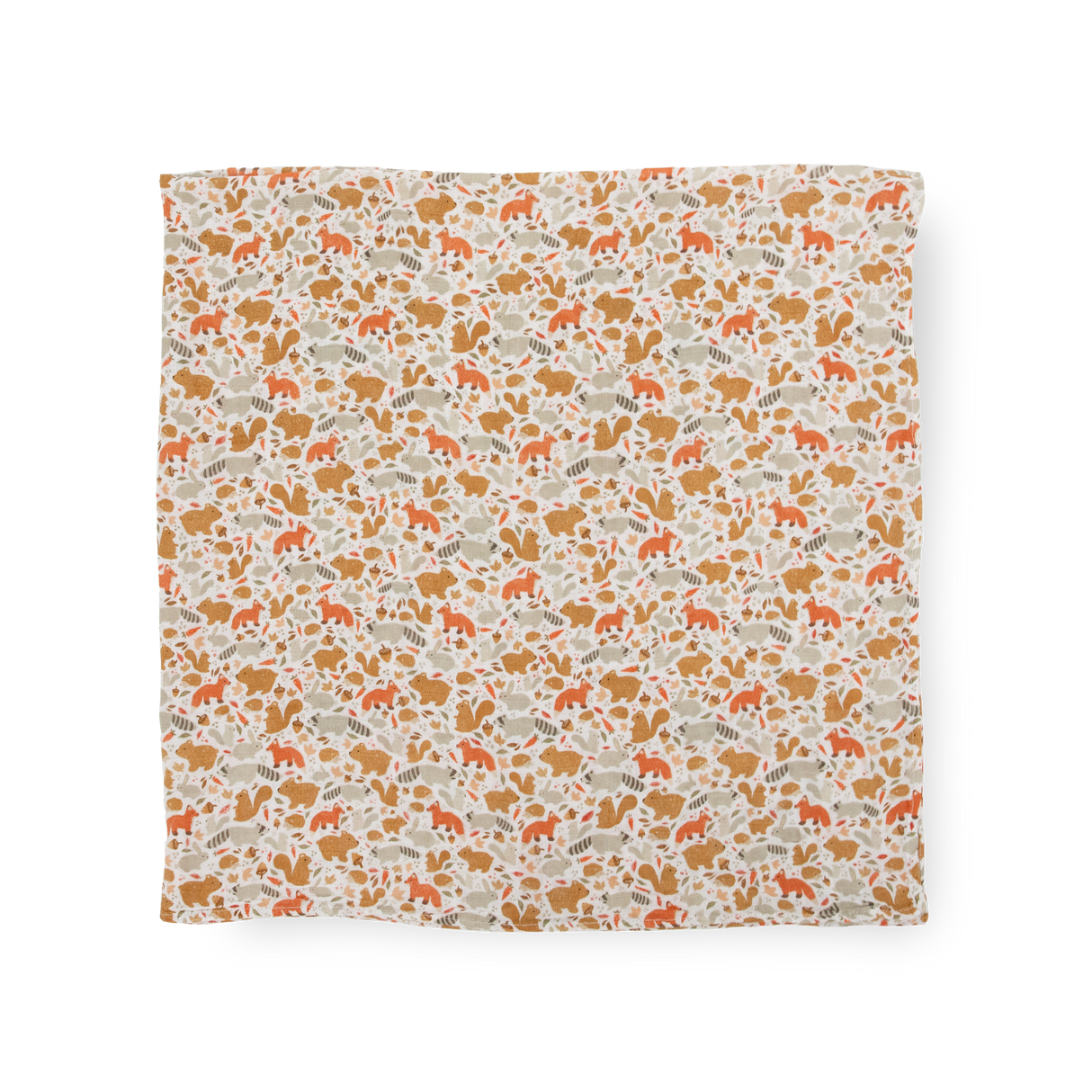 Cotton Muslin Swaddle Blanket - Fall Friends - HoneyBug 