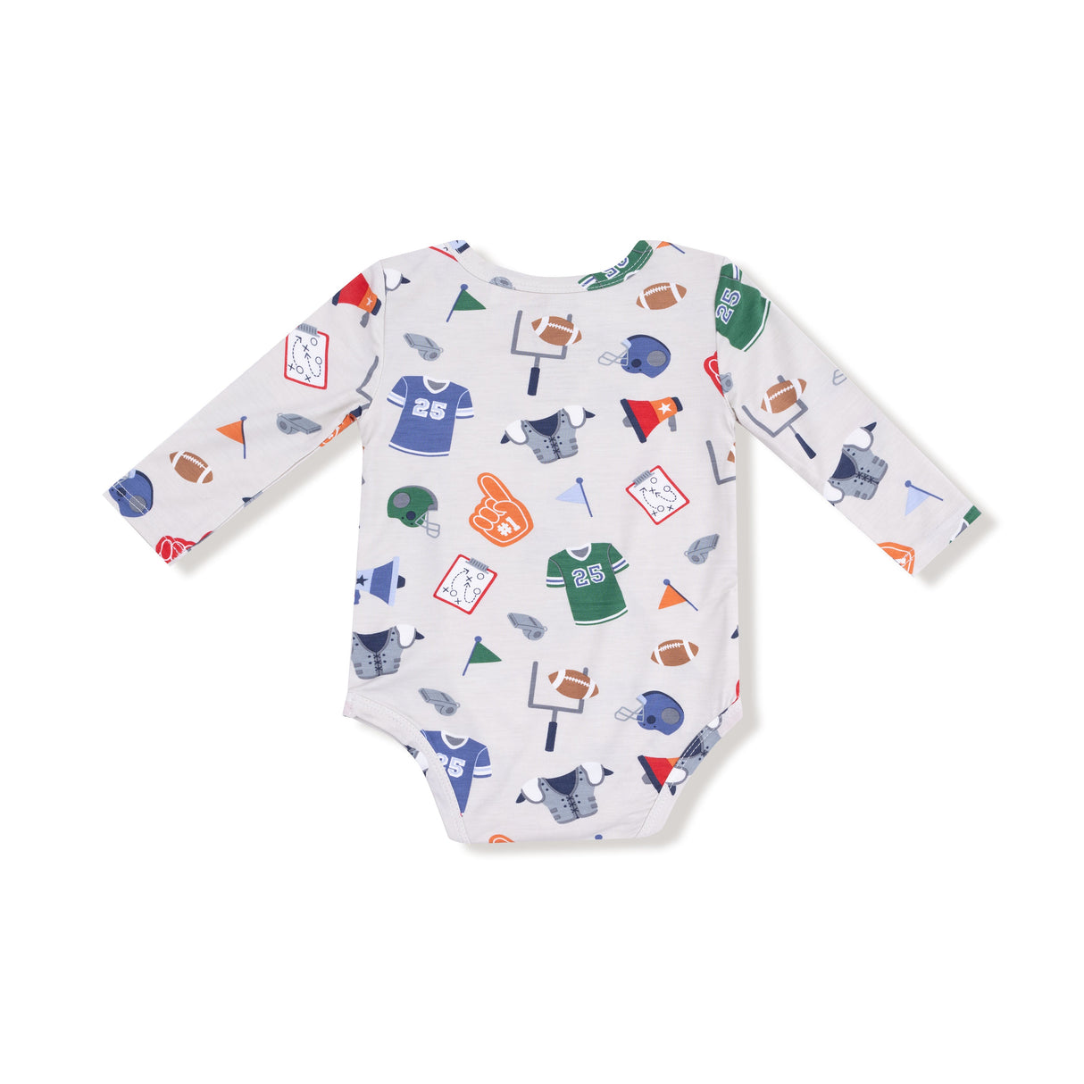 Lap Shoulder Bodysuit - Game Day Grey - HoneyBug 