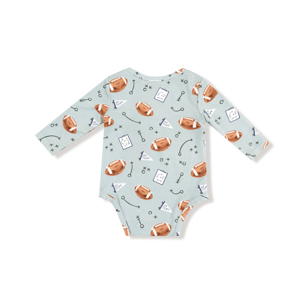 Lap Shoulder Bodysuit - Touchdown Time Grey Mist - HoneyBug 