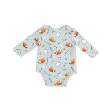 Lap Shoulder Bodysuit - Touchdown Time Grey Mist - HoneyBug 