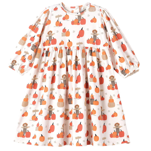 Pumpkin Patch Girls' Dress – Soft Bamboo Fall Favorite - HoneyBug 