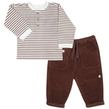 Organic Tee and Corduroy Pant Set - Plum - HoneyBug 