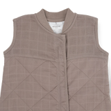 Cotton Muslin Quilted Sleep Bag - Mocha - HoneyBug 