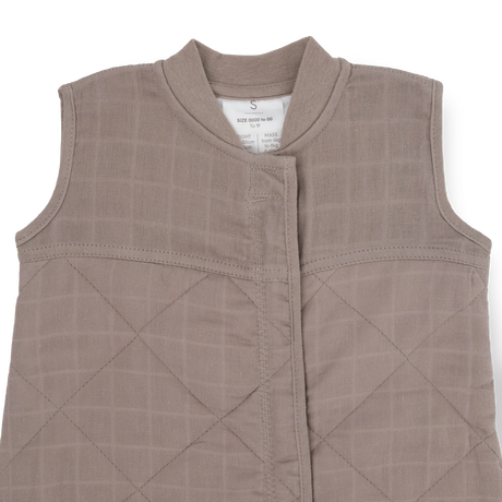 Cotton Muslin Quilted Sleep Bag - Mocha - HoneyBug 