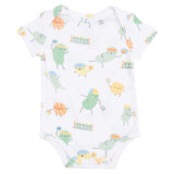 Pickles Playing Pickleball - Short Sleeve Bodysuit