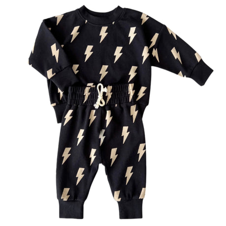 Jogger Set | Black Bolts - HoneyBug 