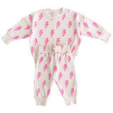 Jogger Set | Pink Bolts - HoneyBug 