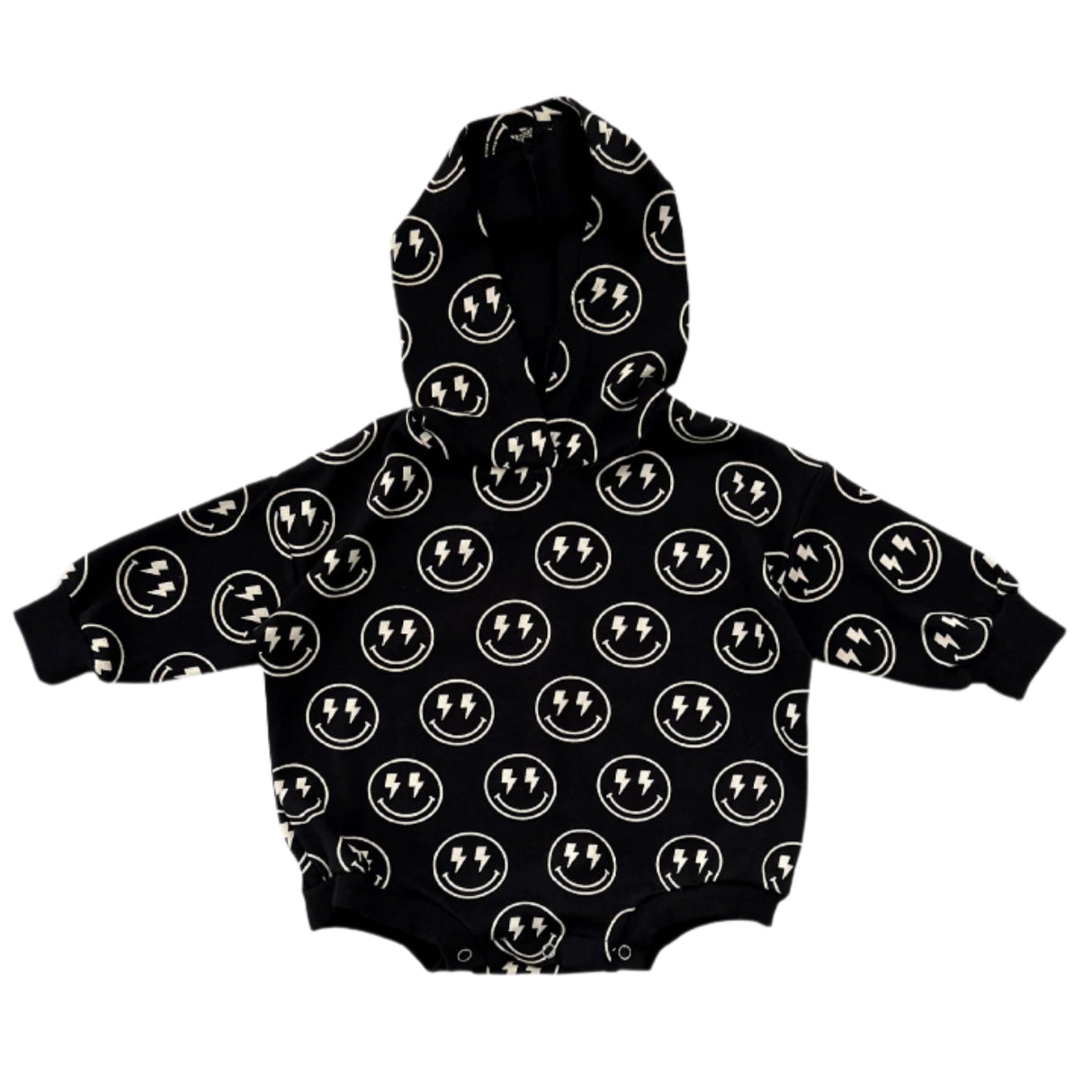 Hooded Bubble Romper  | Electric Smiley - HoneyBug 