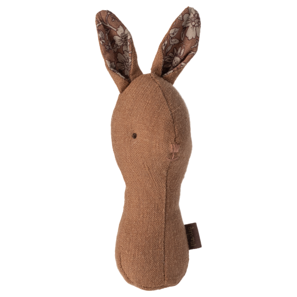 Lullaby Friends Rattle - Bunny - Chocolate - HoneyBug 
