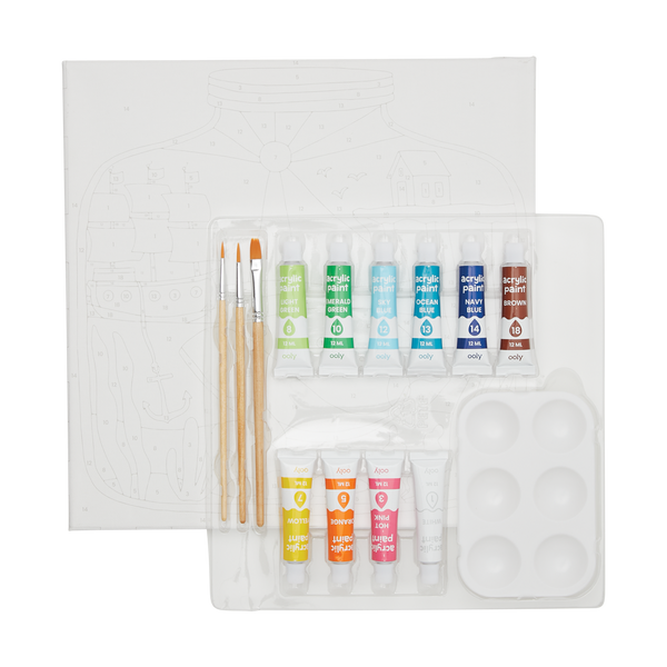 Colorific Canvas Paint By Number Kit - Tiny Treasures by OOLY - HoneyBug 