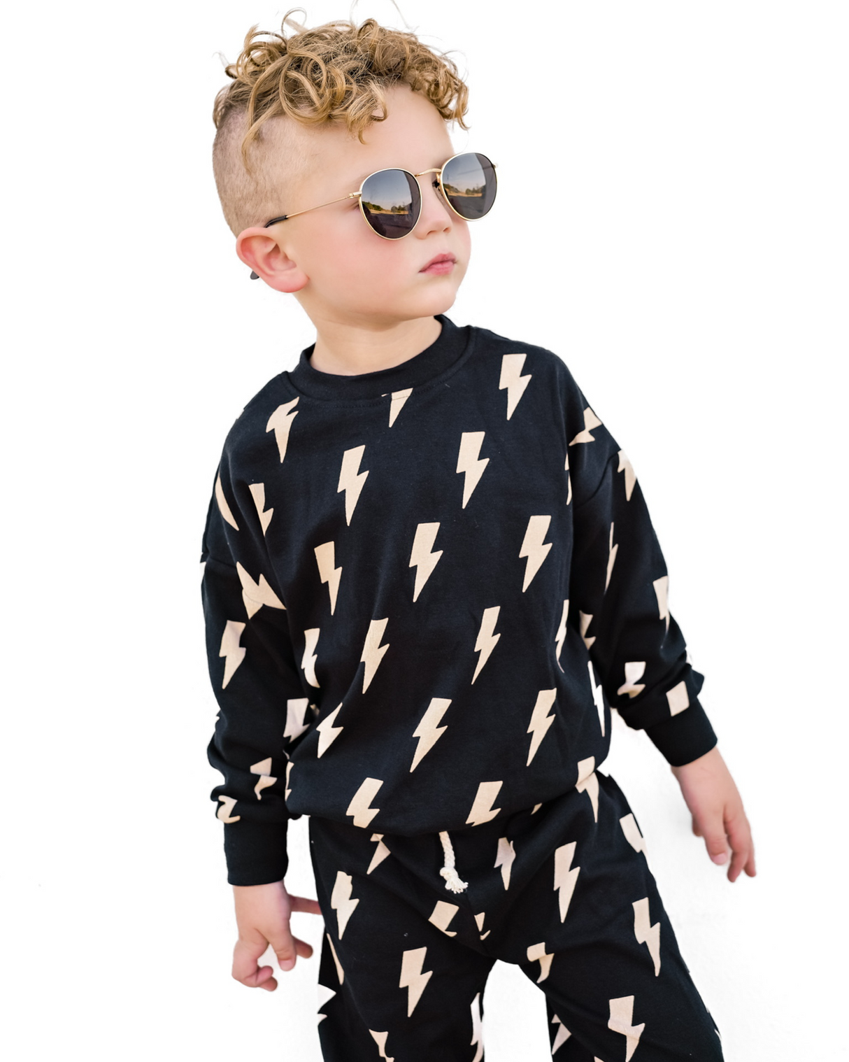 Jogger Set | Black Bolts - HoneyBug 