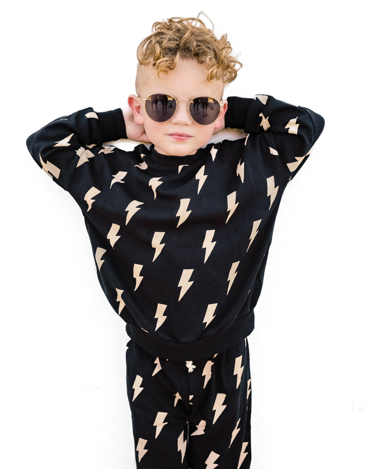 Jogger Set | Black Bolts - HoneyBug 