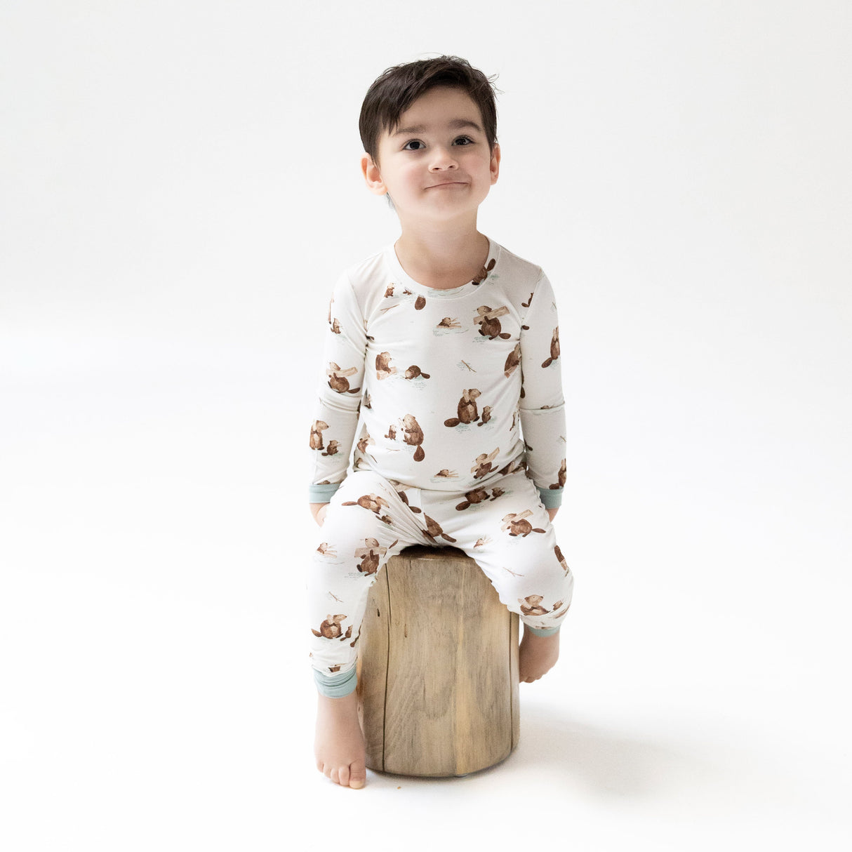 Long Sleeve Loungewear Set - Baby Beavers - HoneyBug 