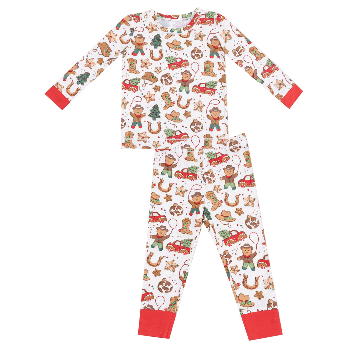 Long Sleeve Loungewear Set - Cowboy Christmas - HoneyBug 