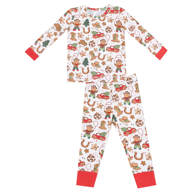 Long Sleeve Loungewear Set - Cowboy Christmas - HoneyBug 