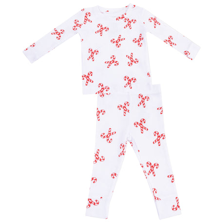 Long Sleeve Loungewear Set - Candy Canes - HoneyBug 