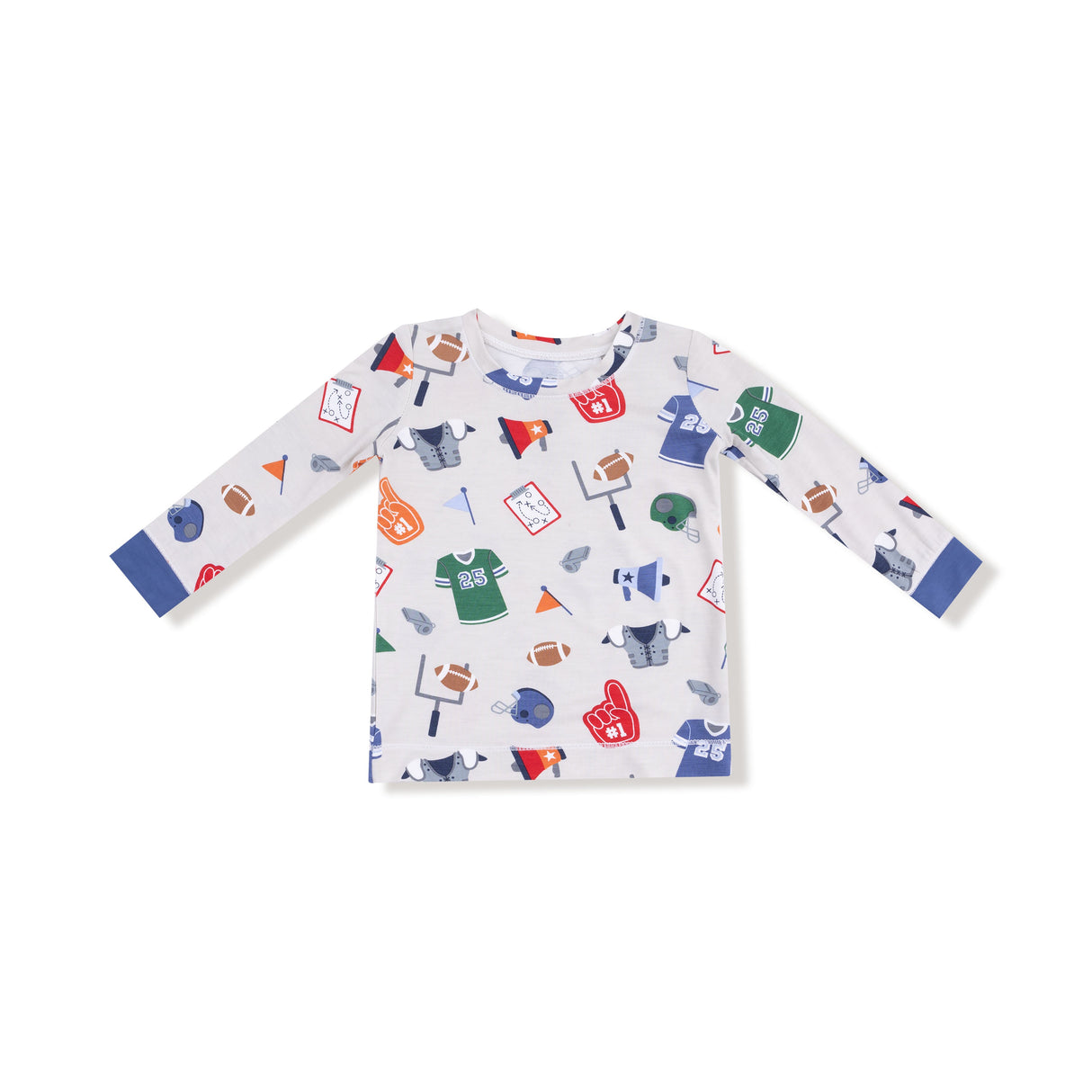 Long Sleeve Loungewear Set - Game Day Grey - HoneyBug 