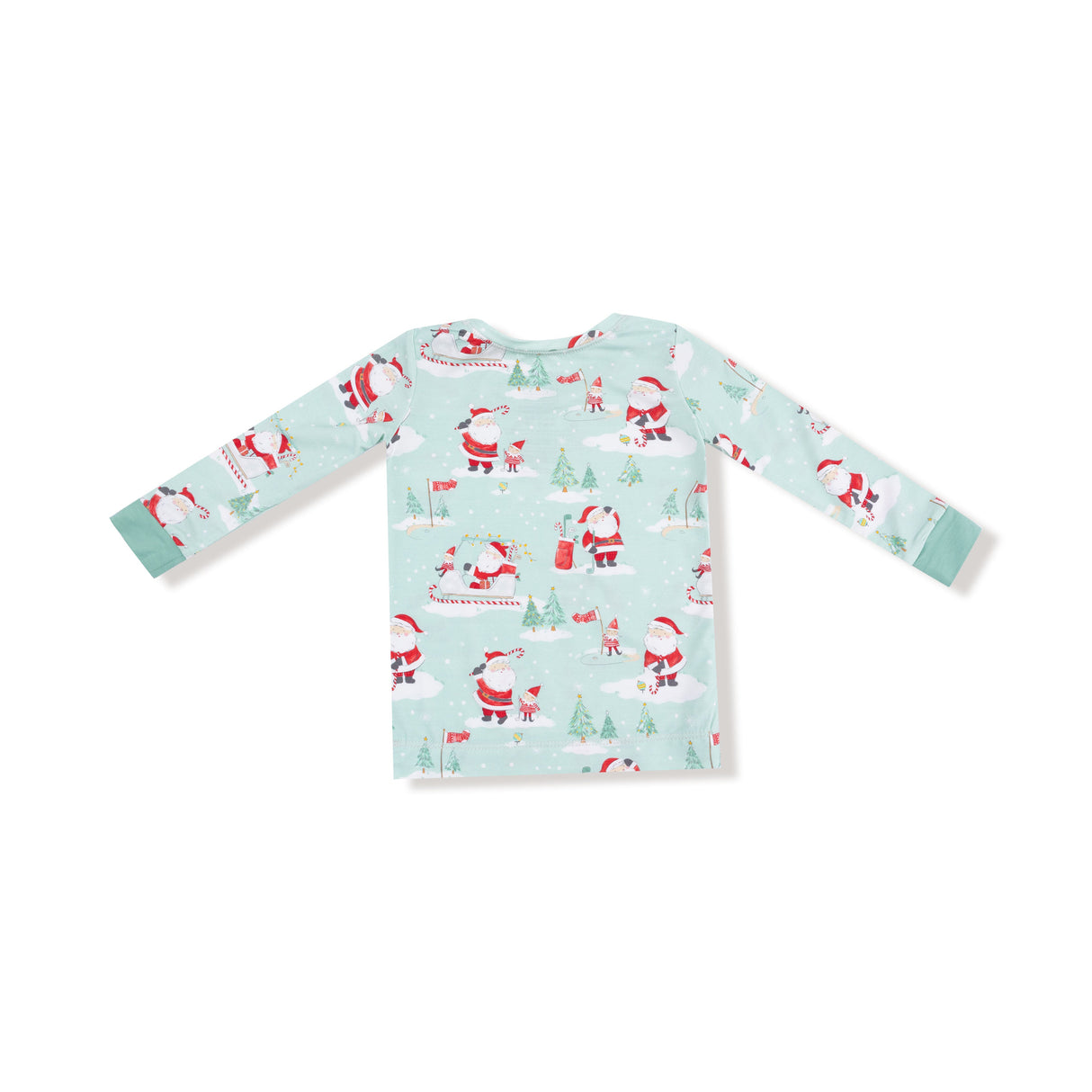 Long Sleeve Loungewear Set - Golfing Santa and Elves - HoneyBug 