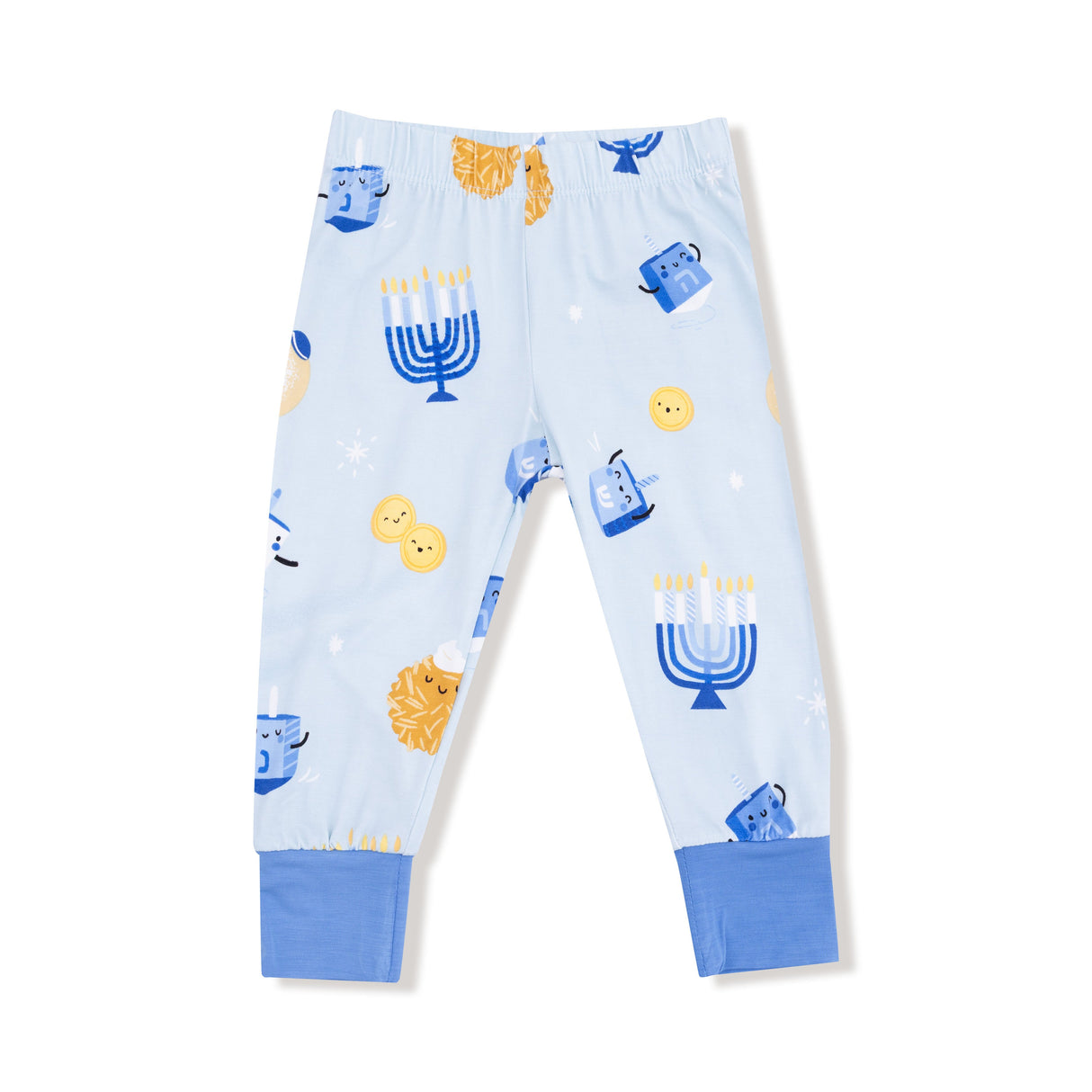 Long Sleeve Loungewear Set - Hanukkah - Blue - HoneyBug 