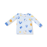 Long Sleeve Loungewear Set - Hanukkah - Blue - HoneyBug 