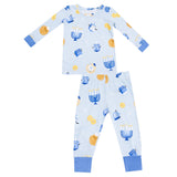 Long Sleeve Loungewear Set - Hanukkah - Blue - HoneyBug 