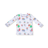 Long Sleeve Loungewear Set - Holiday Penguins - HoneyBug 