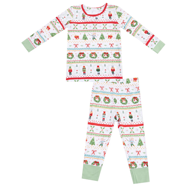Long Sleeve Loungewear Set - Nutcracker Fair Isle - HoneyBug 