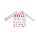 Long Sleeve Loungewear Set - Sugar Plum Fairy - Nutcracker Fair Isle - Pink - HoneyBug 