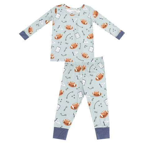 Long Sleeve Loungewear Set - Touchdown Time Grey Mist - HoneyBug 