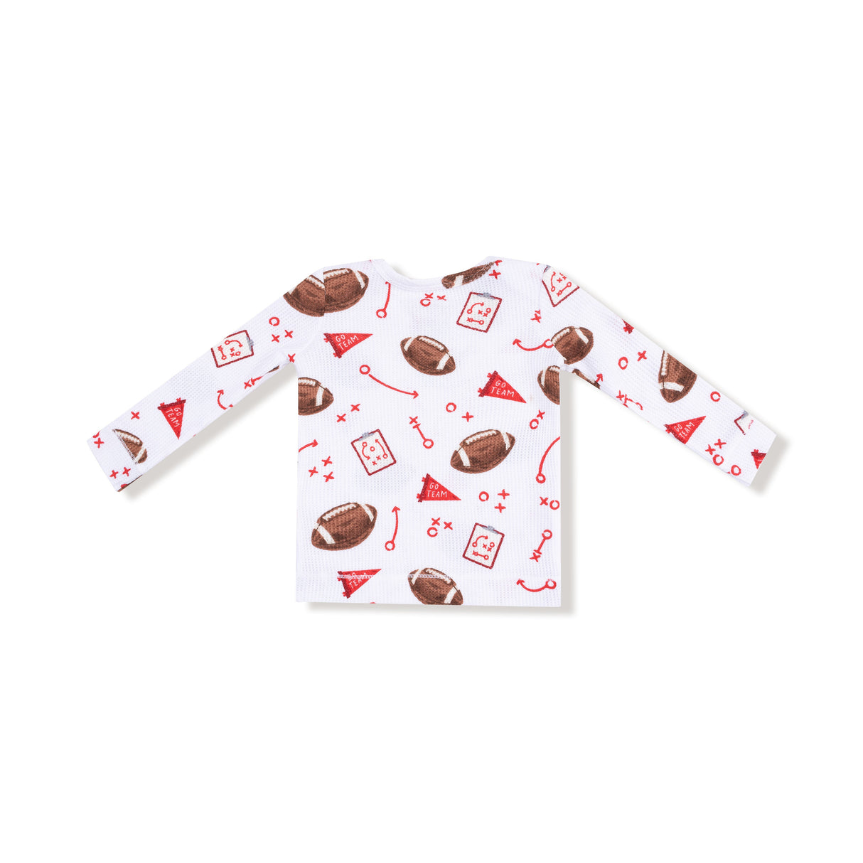 Long Sleeve Loungewear Set - Touchdown Time Red - HoneyBug 