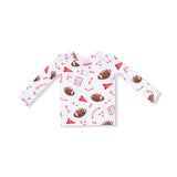Long Sleeve Loungewear Set - Touchdown Time Red - HoneyBug 