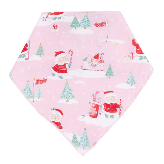 Bandana Bib - Golfing Mrs. Claus and Elves - HoneyBug 