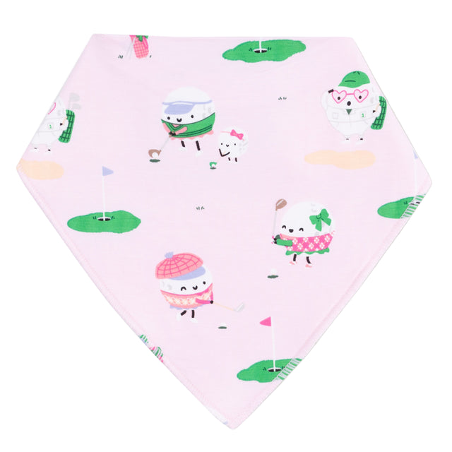 Bandana Bib - Golf Pros - Pink - HoneyBug 