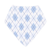 Blue Argyle - Bandana Bib
