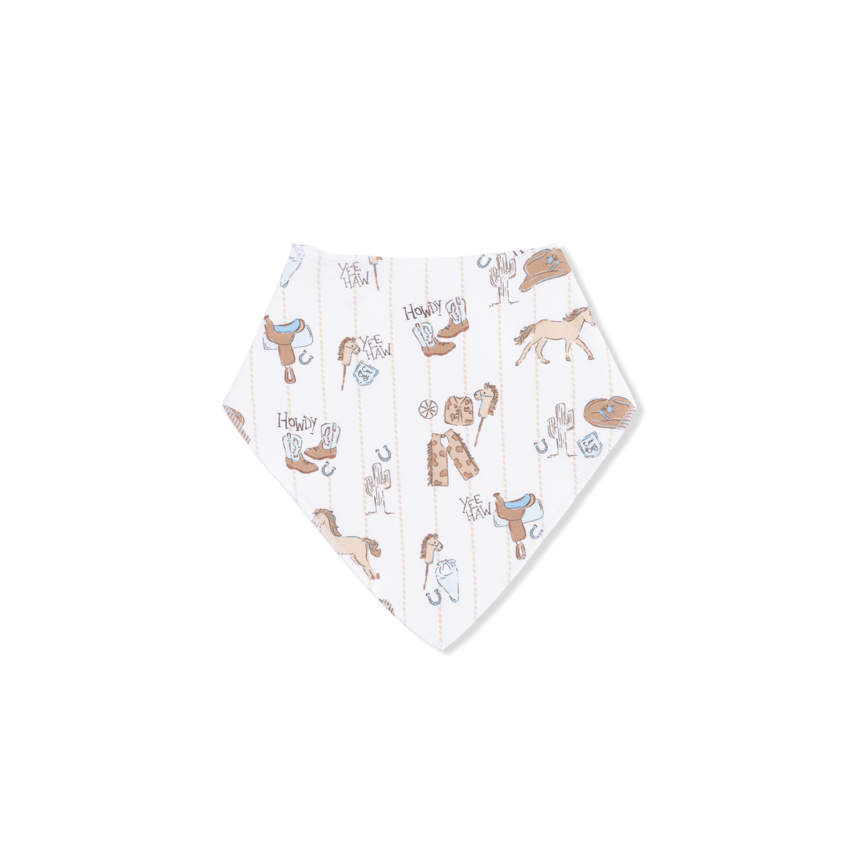 Cowboy Nursery -  2 Way Zipper Footie, Bandana Bib, & Swaddle Blanket Set