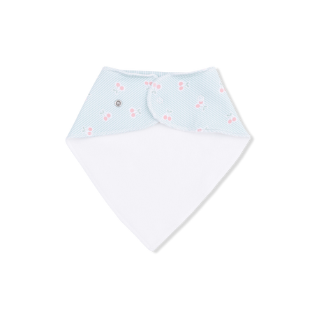 Tiny Cherry Stripe - Bandana Bib