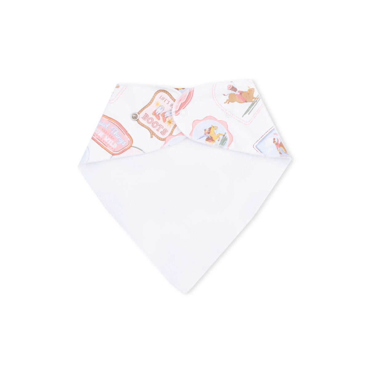 Rodeo Patches Pink - Bandana Bib