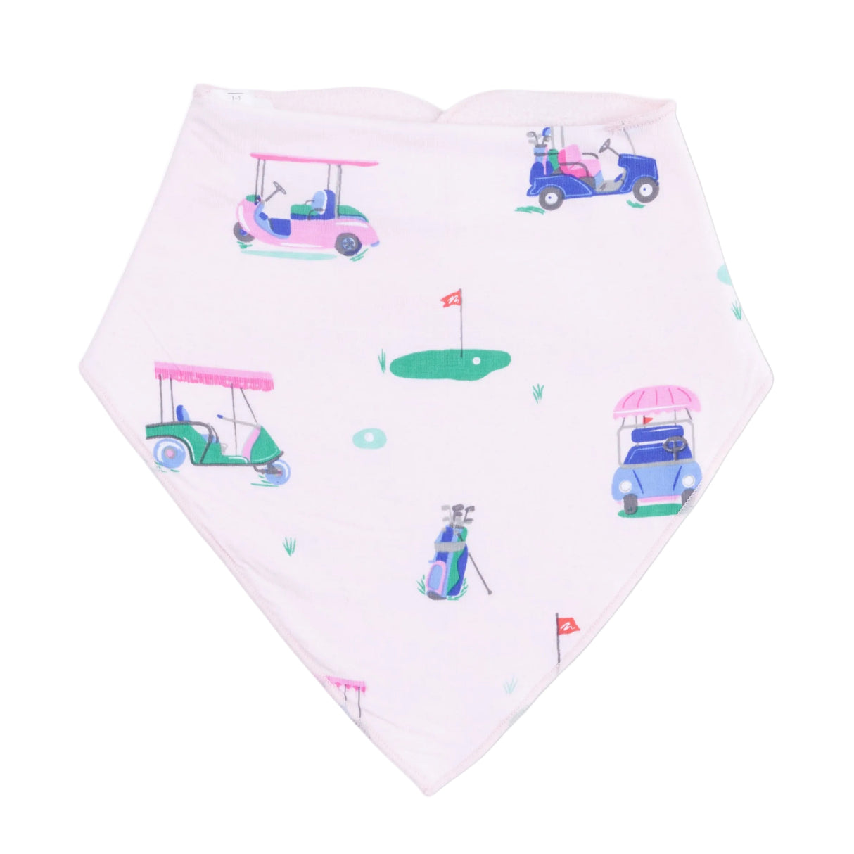 Vintage Golf Carts Pink - Bandana Bib