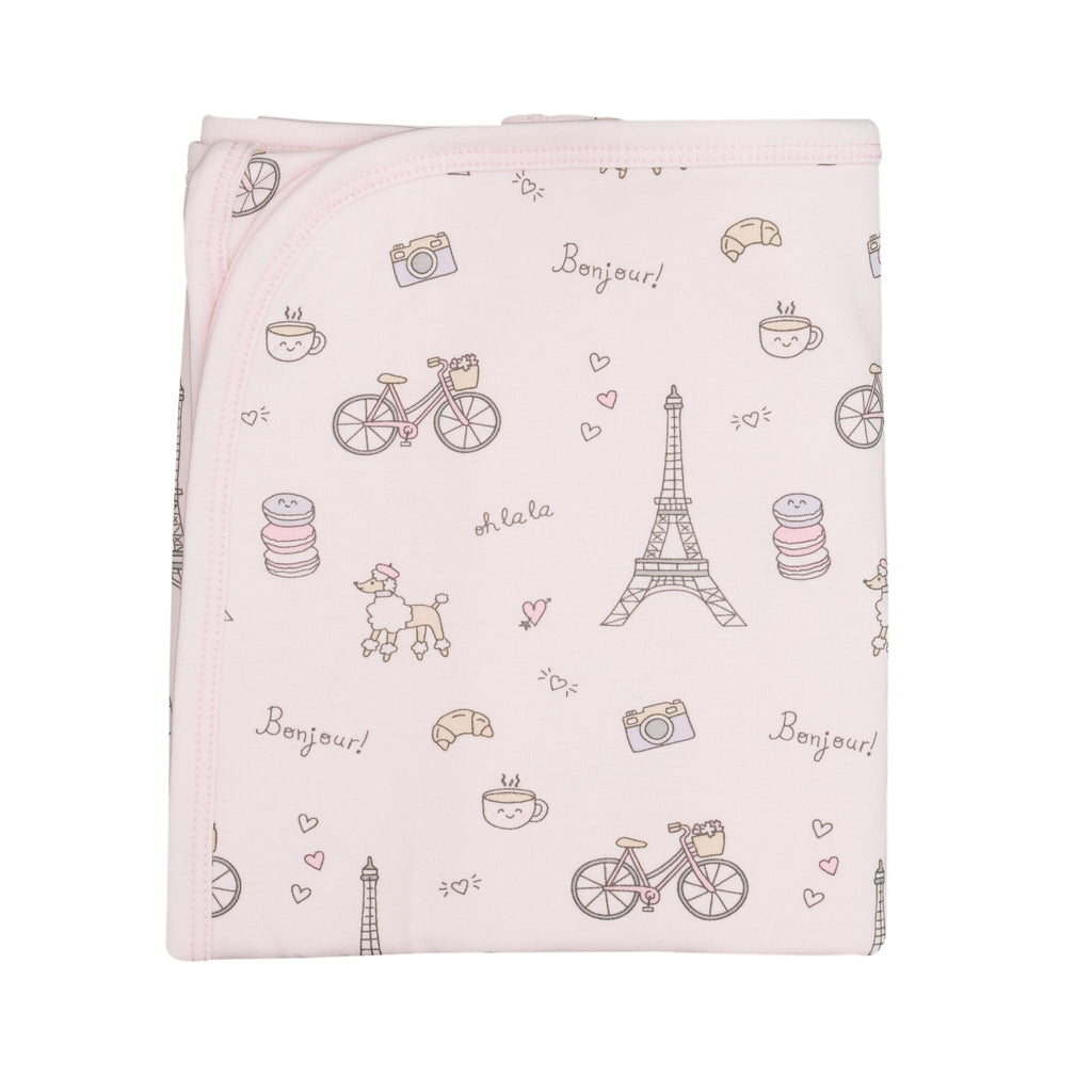 Dreaming of Paris Cotton Baby Blanket - HoneyBug 