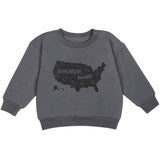 Organic Fleece Sweatshirt - Adventure Awaits - HoneyBug 