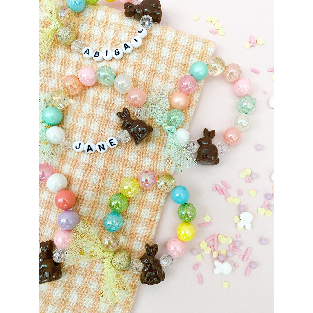 Chocolate Bunny Bracelet - Customizable - HoneyBug 