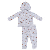 Zip Hoodie and Jogger Set - Football Field Goal - HoneyBug 